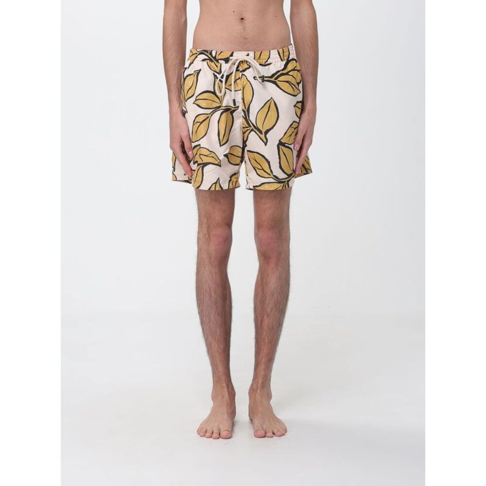 Floral Print Polyester Swim Shorts Nom With Drawstring Waist